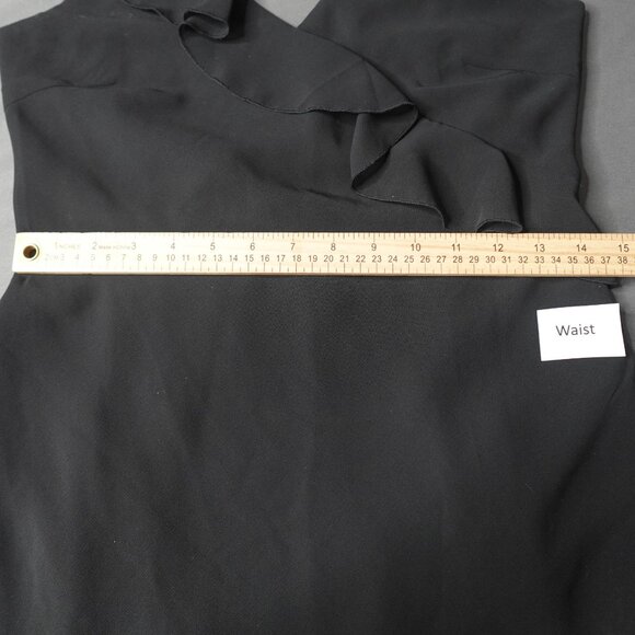 Esprit Dress 4 Black Midi Ruffle Sheer Romantic Witchy Whimsigoth Y2K Retro - Picture 10 of 14